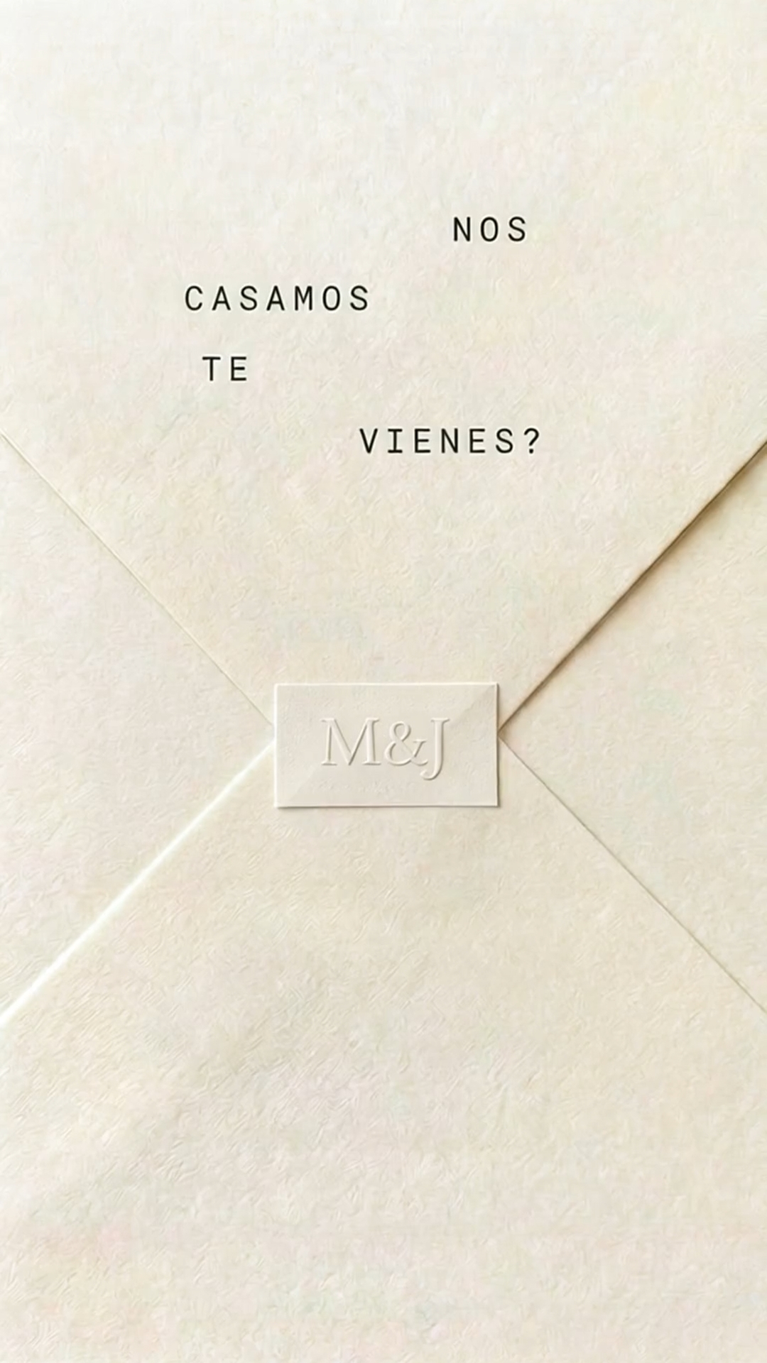 Wedding invitation envelope